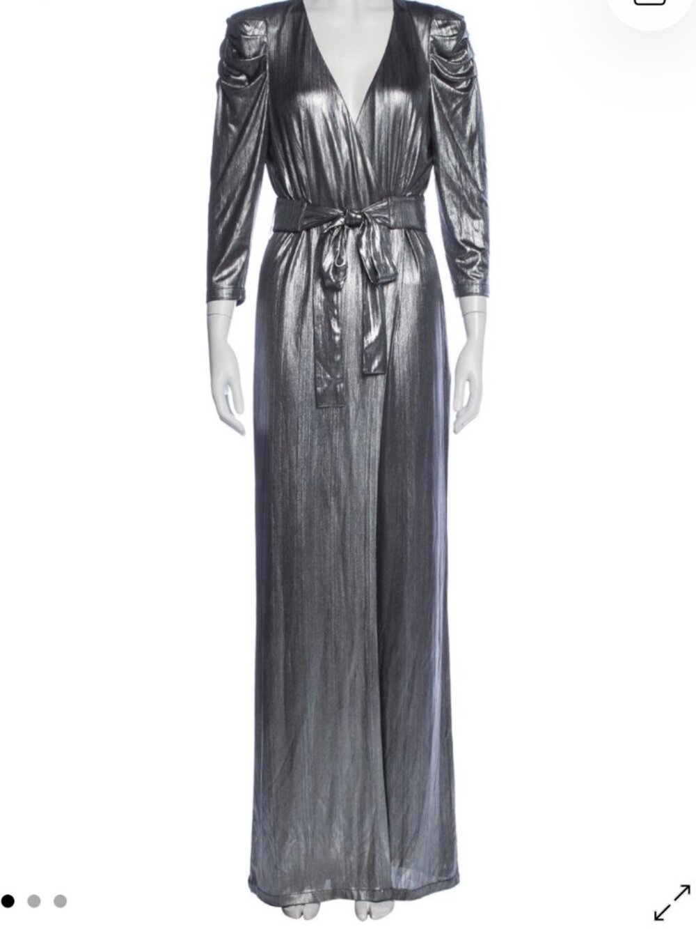 Retrofête Monroe Jumpsuit NWT Gunmetal Metallic L